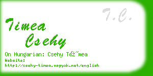 timea csehy business card